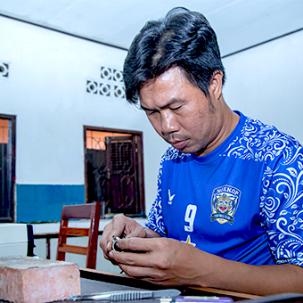 Luang Prabang silversmith team